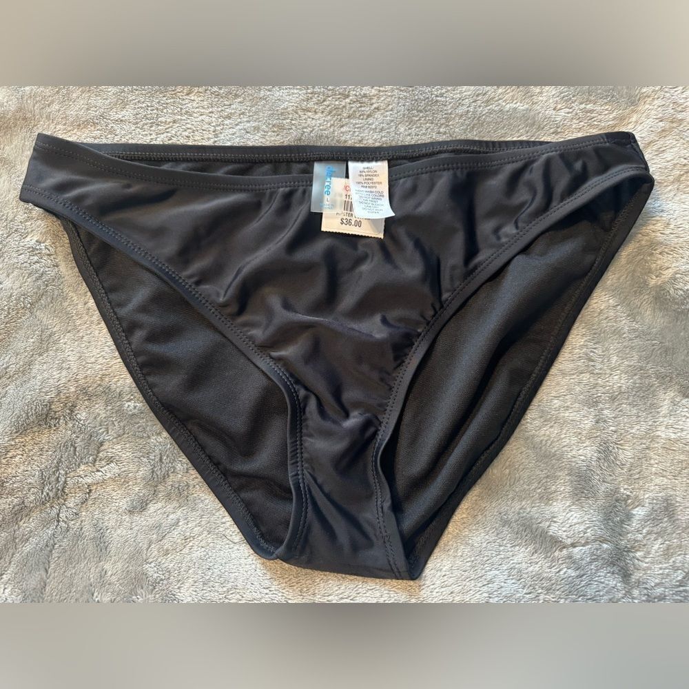NWT Decree Bikini Hipster Bottom Black Size Large